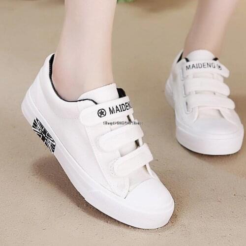 Women Canvas Shoes White Sneakers 2021 Fashion Women Vulcanize Shoes Lace-up Flats Casual Sneakers Women Shoes Zapatillas Mujer