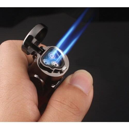 Creative Metal Windproof Small Spray Gun Cigar Personality Welding Torch Barbecue Durable Refillable Gas Lighters
