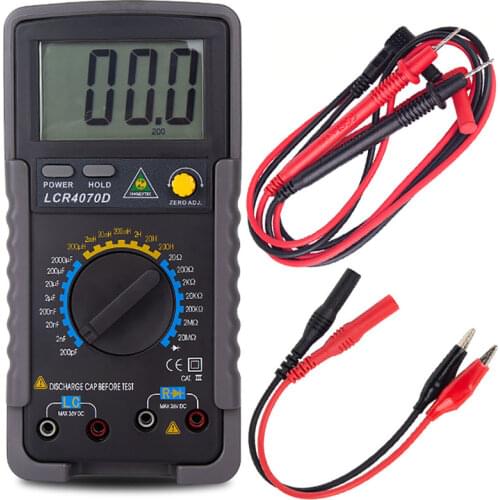 LCR4070D Portable Handheld Lcr Meter Digital Inductance Capacitance Resistance Meter Capacitor Tester