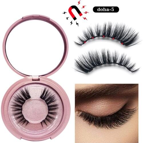 3D Magnetic False Eyelashes & Liquid Eyeliner Set Reusable No Glue Eyelashes Extension Kit Waterproof Lashes Makeup Set