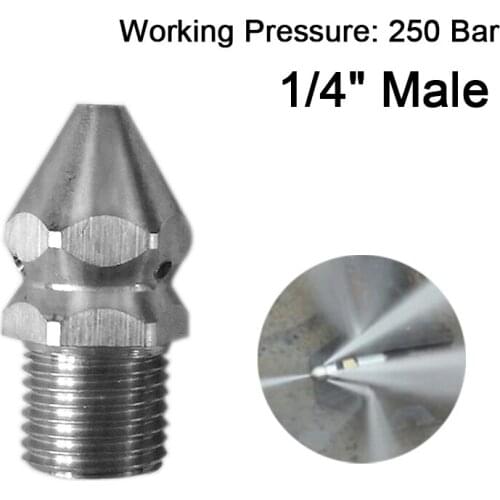 Cleaning Nozzle Pressure Washer Drain Sewer Cleaning Pipe Spray Nozzle 4 Jet Garden Accessories Tools High Quality Forward hole