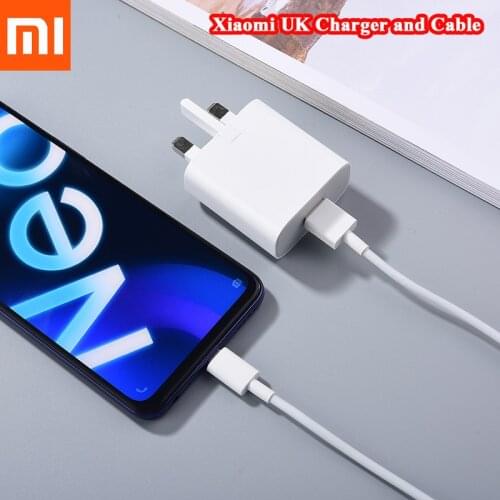 Original Xiaomi 5V 2A Charger UK Power Wall Adapter Micro/Type C Cable For Mi 9 8 A3 Lite 6 Mix 3 2 2S Redmi S2 9A 8A Note 7 8 9