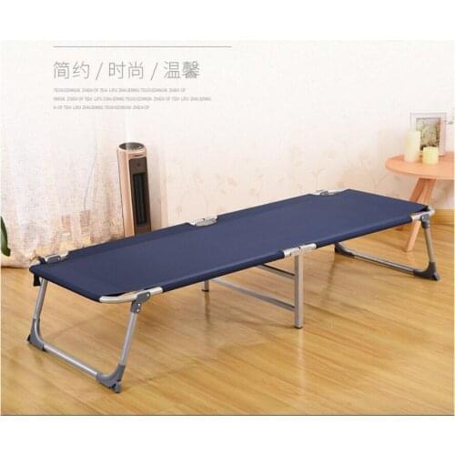 Beach Chair Camping Bed Outdoor Folding Reinforced Office Lunch Break Folding Bed Single Bed Hospital Nap Canvas Bed Courtyard B