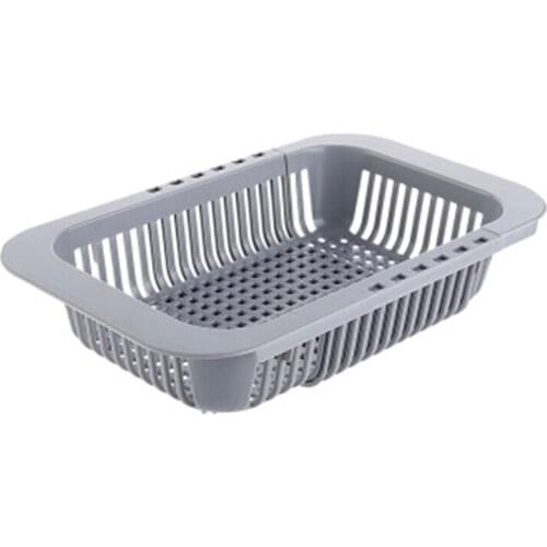 Adjustable Sink Drain Basket Rack Pull Retractable Storage Rack Sink Shelf Kitchen Accessories B88