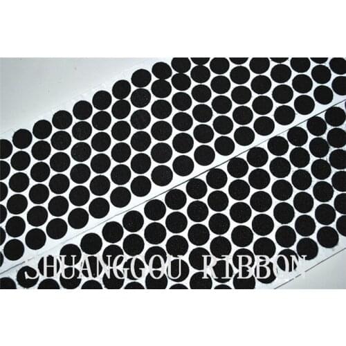 15mm Diameters adhesive coins,1000sets , Adhesive round hook and loop.Sticky Backing self fastening Dots.black