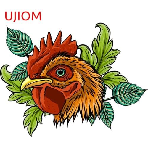 UJIOM Rooster Head Door Sticker Home Office Living Room Decor Bedroom Accessories Wall Stickers Mural Art Moisture Proof
