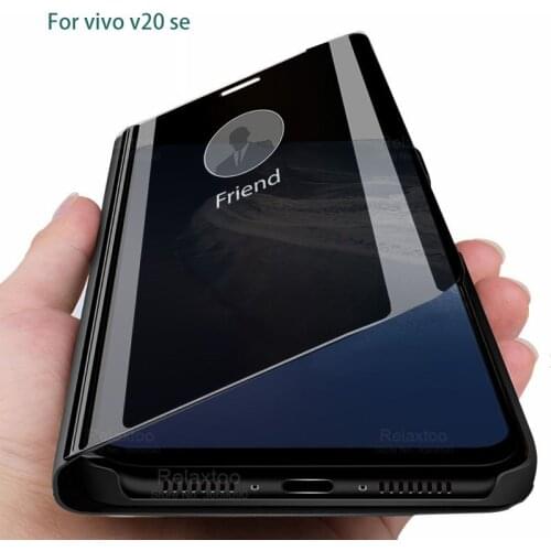 V20se Case Smart Mirror Phone Cases For Vivo v20 SE v 20 20v 20SE flip leather cover fundas vivov20SE phone shell cover coque