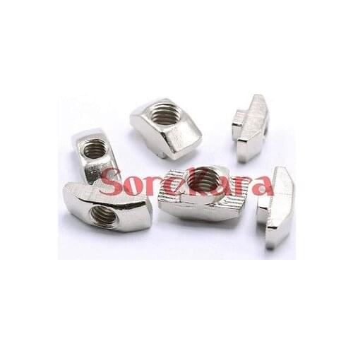 Drop In T-Nut M3 M4 M5 Thread For T-Slot Carbon Steel 20 Series Slot Groove 6