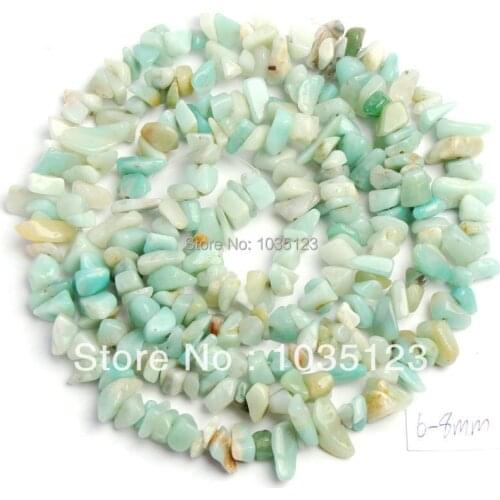 High Quality 5-8mm Natural Mixed Amazonite Freeform Gravel DIY Gems Loose Beads Strand 34" Jewelry Making Free Shipping w351