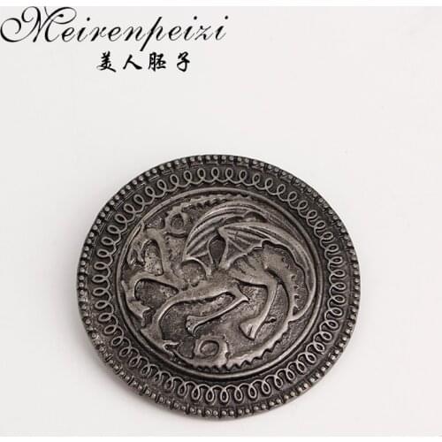 1Pc Steampunk Brooch For Men Woman Movie Pins Button Brooch Pins Gun Black Metal Shoulder Suit Men Punk Jewelry
