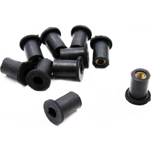 Well Nut Brass Well Nut For Suzuki-Bandit Hayabusa GSXR 1300 1000 Motorcycle Bike Windscreen Fairing 10 X Rubber 5 5mm 3/8"