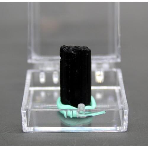 100% Natural Mozambique black tourmaline mineral crystal specimens stones and crystals quartz Healing crystal box size 3.4cm