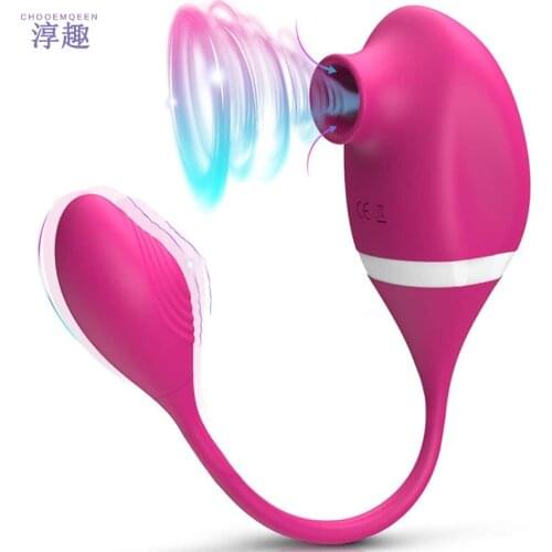 2 In 1 Sucking Vibrators 10 Frequency Vibrating G Spot Masturbator Clitoris Sucker Vibrators for Women Clitoris Stimulator