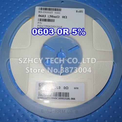 5000Pcs 0603 0R 5% RS-03000JT New and origianl