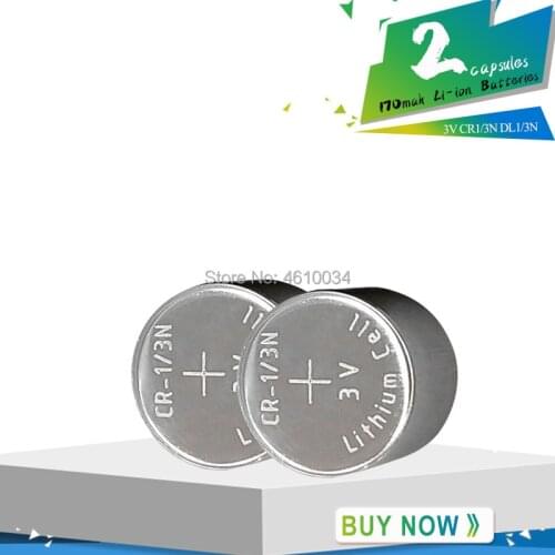 2pcs 3V M6 M7 DL-1/3N CR13N CR1/3N 3V CR-1/3N Button Battery 170mAh high-discharge high current Batteries