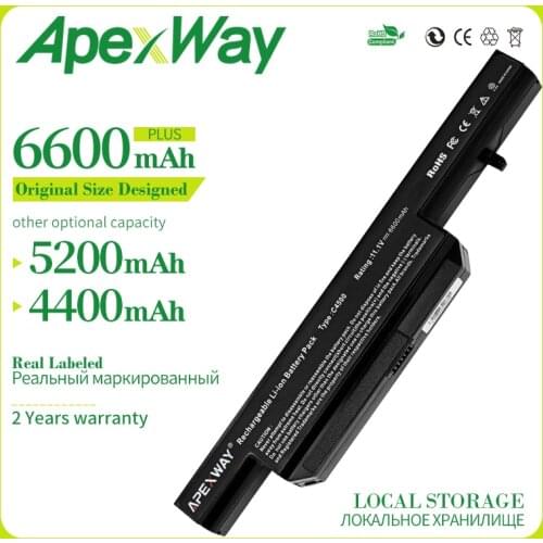 Apexway Laptop Battery for Clevo C4500 C4500Q C4501 C4505 W150 C4500BAT-6 6-87-C480S-4P4 C4500BAT 6 KB15030 W150ER