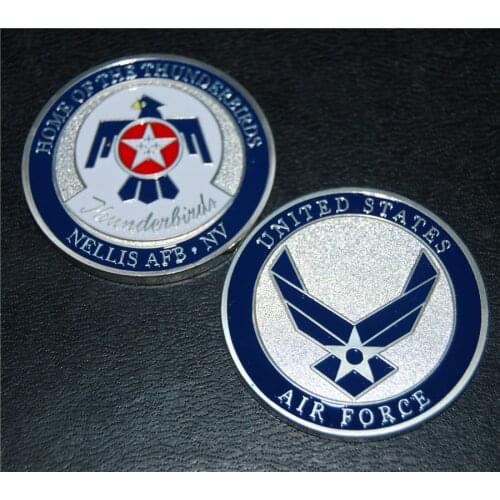 Free Shipping 20pcs/lot, U.S. Thunderbirds - USAF Challenge Coin,Air Force - Nellis Air Force Base Challenge Coin