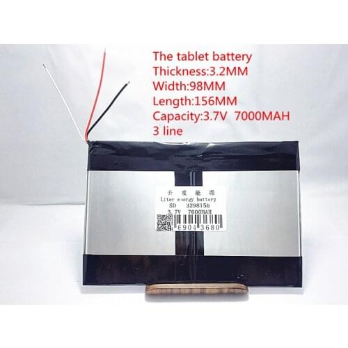 Free shipping large capacity 3.7 V tablet battery 7000 mah each brand tablet universal rechargeable lithium batteries 3298156