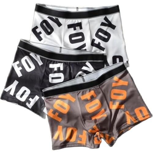 Mens Boxers Underwear Pants Pure Cotton File Male Waistband Breathable Boy Four Bottom Underpants Shorts Sexy Young
