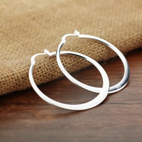 Oversize 55mm Big Hoop Earrings For Women Lady Round Circle Earing Pendietens Mujer Brincos Femme Trendy Jewelry Accesories Gift