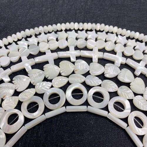 1 Strand Natural Sea Shells Beads Jewelry Making Women Bracelets Necklace Earings Drop Shape White Charm DIY Jewelry Accessories