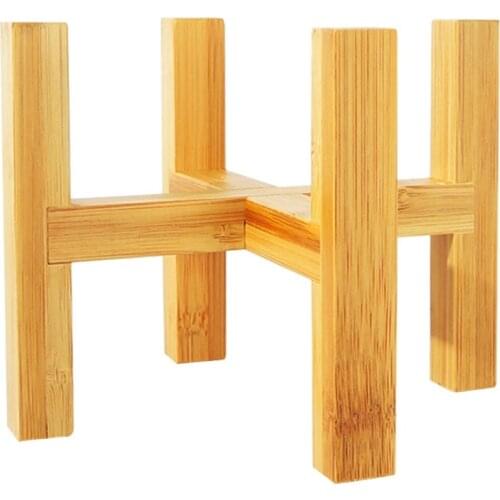 Four-legged Wood Flower Pot Holder Plant and Succulent Flower Pot Base Display Stand Home Garden Patio Decoration Shelf Drop hip