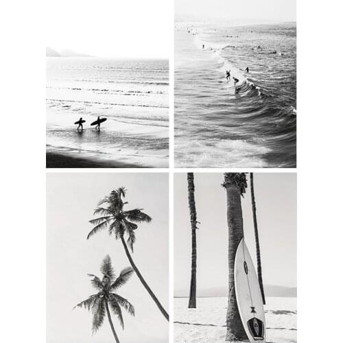 Diy 5D Beach Coconut Tree Surfboard Diamond Painting Embroidery Painting Full Diamond Living Room Decoration Painting Mural