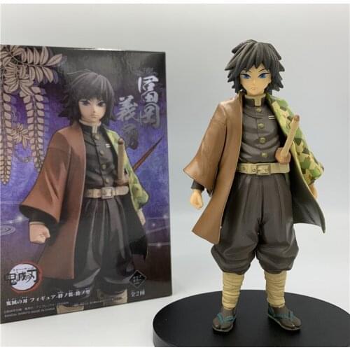 Demon Slayer Tomioka Giyuu PVC Action Figure Kimetsu no Yaiba Giyuu Standing Comic Color Ver. Tanjirou Nezuko Model