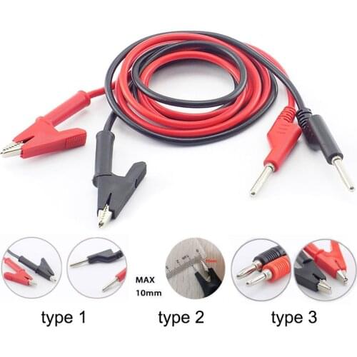 Electrical DIY Alligator Clips Test Leads High Voltage Alligator Double-ended Crocodile Clips Test Jumper Wire 1 Pair Electron U