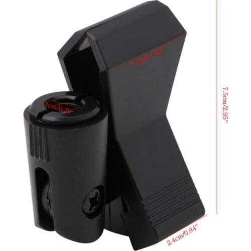 40GD Flexible Microphone Mic Stand Accessory Plastic Clamp Clip Holder Mount Black