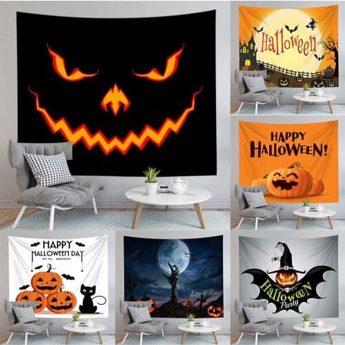 Halloween Tapestry Wall Hanging Bohemian Bedspread Blanket Dorm Home Decor