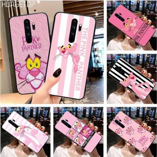 HUAGETOP Cute Cartoon Pink Panther Soft Phone Case Cover for Redmi Note 9 8 8T 8A 7 6 6A Go Pro Max Redmi 9 K20 4X
