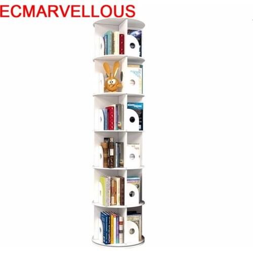 Industrielle Mobili Per La Casa Ladder Shelf Libreria Legno Rotatable Rotate Modern Librero Book Rack Bookcase Bookshelf Case