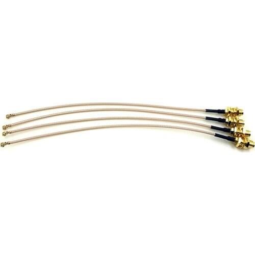 Pack Of 4 RF U.FL(IPEX/IPX) Mini PCI To RP-SMA Female Pigtail Antenna Wi-Fi Coaxial RG-178 Low Loss Cable