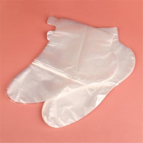 100pcs Disposable Foot Cover Transparent Film Foot Cover For Pedicure Prevent Infection Remove Chapped Foot Covers New