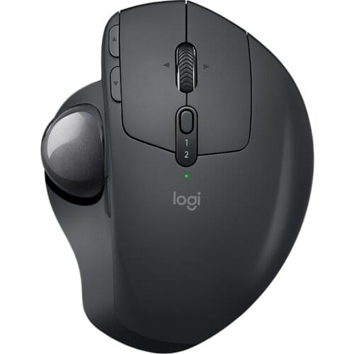 Logitech MX ERGO Wireless Trackball - Deep Gray Combination Bluetooth Connection Adjustable Reach Horn Ergonomic Design