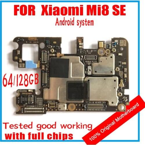For Xiaomi 8 SE MI 8SE Motherboard 100% Clean Replaced Original Mainboard Android OS 64G/128G With Chips
