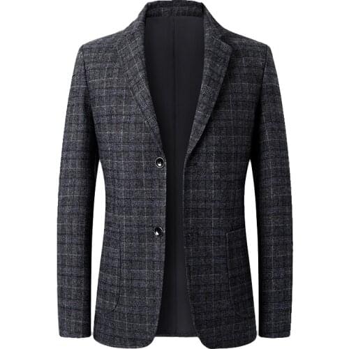 2021Spring Autumn Luxury Men Blazer Casual Business Cotton Slim Fit Suit Jacket Male Plus Size M-3XL Blazer Masculino Men Coat