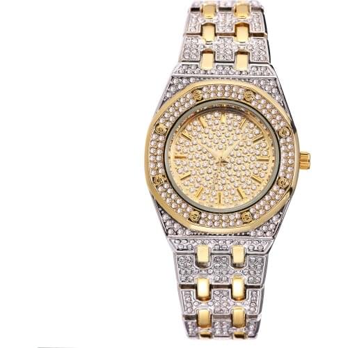 MISSFOX Women Wristwatch Luxury AAA Diamond Quartz Watches Elegant Lady Dress Party Watch Hip Hop Waterproof Female Watch Gift