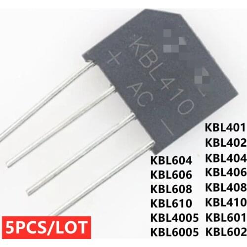 5PCS/LOT Original rectifier bridge KBL401 KBL402 KVL404 KBL406 KBL408 KBL410 KBL601 602 604 606 KBL608 KBL610 KBL4005 KBL6005