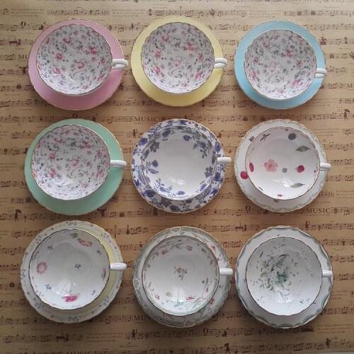 European style bone china coffee cup high grade afternoon tea cups creative ceramic tea set 160ML tea cup set tea set cup