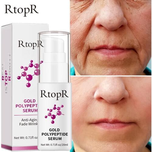 RtopR Gold Polypeptide Serum Repair Skin Anti-aging Hyaluronic Acid Whitening Skin Care Essence Face Care Anti Wrinkle 20ml