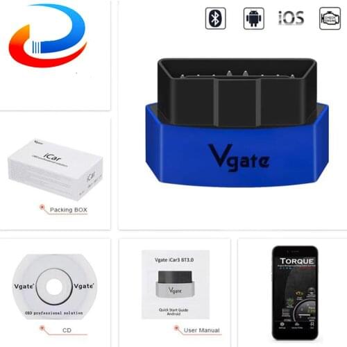 Vgate iCar3 ELM 327 V2.1 OBD2 Bluetooth-compatible WIFI Scanner ELM327 For Android/IOS obd Code Reader Car Auto Diagnostic Scan