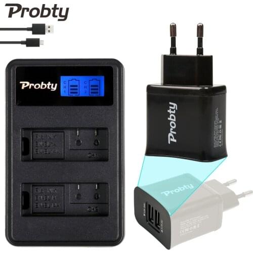 PROBTY New EN-EL14 ENEL14 EN EL14 LCD Camera Charger + 2 Port USB Plug For Nikon D5200 D3100 D3200 D5100