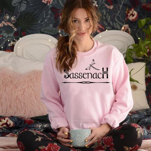 Sassenach Celtic Knot Womans Sweatshirt Outlander Book Series Crewneck Sweatshirts Claire Jamie Fraser Outlander Tv Show Tops