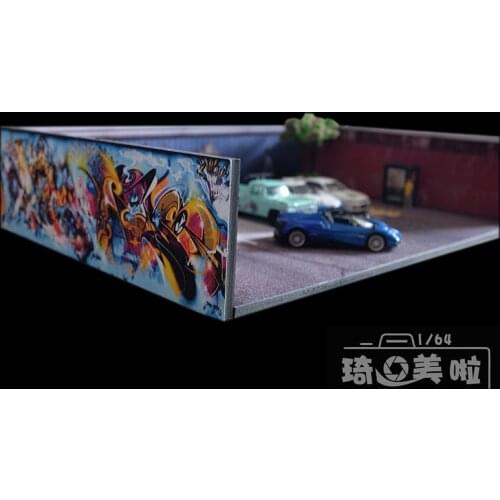 1/64 Garage Factory Warehouse Repair House Building Model Suitable For Die-cast Alloy Car Parking Lot Background Display Show