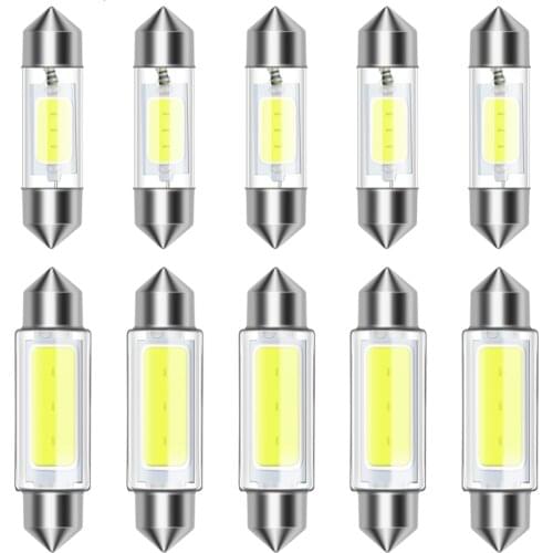 10pcs C5W Led C10W Festoon Lights Interior Light 31mm 36mm 39mm Festoon Car Doom Lamp Reading Light Auto Lamp 12V 6000K