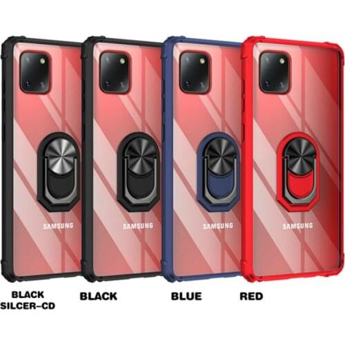 100PCS/Lot Shockproof Transparent Ring Stand Phone Case For Samsung Galaxy A51 M40S A71 A81 A91 M60S M80S S10 Note 10 Lite 5G