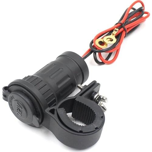 12-24V Cigarette Lighter Socket 12V Waterproof Car Boat Motorcycle Handlebar Cigarette Lighter Sockets Power Plug Outlet