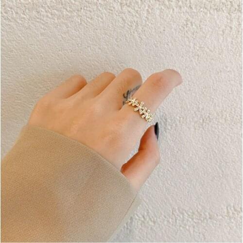 2020 New Open Daisy Flower Ring Net Celebrity Wild Fashion Adjustable Girl Ring